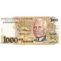 Бразилия, 1000 крузейро, 1990 г., UNC