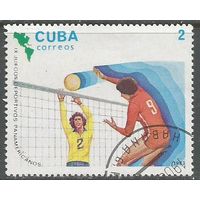 Куба. Панамериканские спортигры. Волейбол. 1983г. Mi#2748.