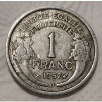 Франция 1 франк, 1957  "B" - Бомон-ле-Роже (14-7-7)