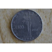 Ватикан 100 лир 1958 с 1 руб