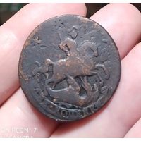 2 копейки 1765 г., СПМ, перечекан.