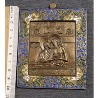 Икона Не Рыдай Мене Мати бронза эмаль распродажа коллекции