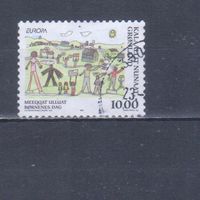 [1490] Гренландия 1998. День детей.Детский рисунок.Европа.EUROPA. Гашеная марка.Кат.3,5 е.