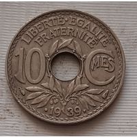 10 сантимов 1939 г. Франция