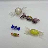 Декоративные конфеты ручной работы (5 шт.). Италия (Мурано). Арт 3328