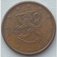Финляндия 5 евроцентов 2001 г.