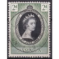 75.BrKS. Великобритания. Колонии. Ямайка. Коронация Елизаветы II. 1953 г. 2d. Mi.#155.