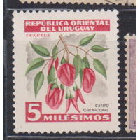 Флора цветы Уругвай  1954 год лот 10  ЧИСТАЯ
