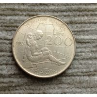 Werty71 Италия 200 лир 1980 ФАО Международный женский год