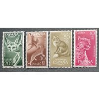 Испанские колонии. Сахара 1960. Фауна 4 марки. 207-210