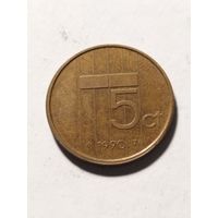 Нидерланды 5 центов 1990