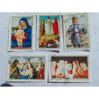 Марки    Религия. Монголия 1972 год   5  шт - 4,00 руб.