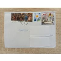 ПОДПИСАННЫЙ КОНВЕРТ. ПОЛЬША. КРАСИВЫЕ МАРКИ.