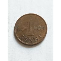 Финляндия 1 пенни 1966