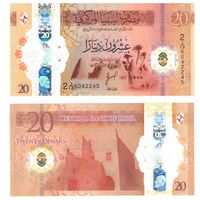 Ливия 20 динар 2025 год UNC  (полимер)