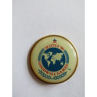 Значок. Знак. "Летние игры доброй воли 1990". "США". "Сиэтл". "Спорт". "Гимнастика". Олимпиада. м