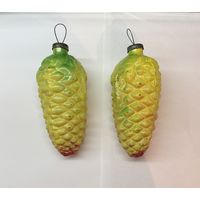 Елочные игрушки шишки каталог Толстое стекло цена за единицу СССР