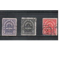 США-1911, (Мих.96-98),  гаш.  , Служебные  марки, (полная серия)