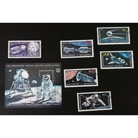 Болгария 1990 г. Исследования Космоса, полная серия из 6 марок + Блок #0071-K1P8