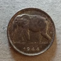 Бельгийское Конго 1 франк, 1944 год, KM# 26