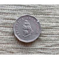 Werty71 Аргентина 5 песо 1964 год Фрегат Корабль Бригантина