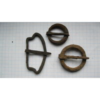 Древние пряжки. 3 шт. Железо.