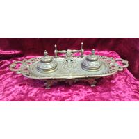 ЧЕРНИЛЬНИЦА  ПИСЬМЕННЫЙ ПРИБОР БРОНЗА 19 ВЕК .   ОРИГИНАЛ  .  Распродажа Коллекции !!! . Экспресс  Аукцион не с рубля без МПЦ и прочего  .Много лотов в продаже .