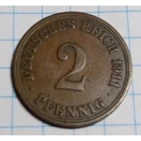 2 пфеннига 1911 А Германия