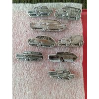 Лот значков машинки