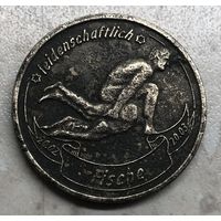 Памятная монета (позы по знакам Зодиака) Astro Sex Taler, Fische (Рыбы), 1996 г., Германия