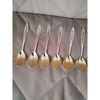 Ложки столовые серебро 875 пробы СССР. Северная Чернь. Вес 366гр