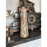 Винтажная ваза Вихрь Сульфидное цветное стекло Красный май СССР1960-е.