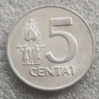 Литва 5 центов  1991 г.