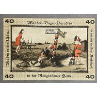 Нотгельд Нойграбен-Хаусбрух 40 пфеннигов 1921 год. Веймарская республика.