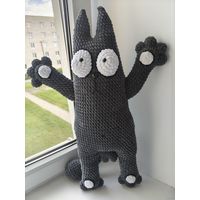 Плюшевая вязаная мягкая игрушка амигуруми "Кот Саймона" интерьер ручная работа handmade кукла