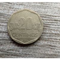 Werty71 Перу 20 сентимо 2014 без точек