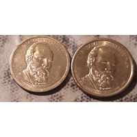 1 доллар 2011 США  20й президент Джеймс Гарфилд