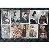 Старинные открытки. Этнография. Лот 10 штук.