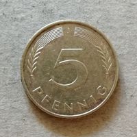 Германия 5 пфеннигов "J" Гамбург, 1990 год, KM# 107. ю