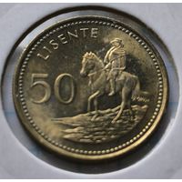 ЛЕСОТО  50 ЛИСЕНТЕ 1998 ГОД  В ХОЛДЕРЕ  UNC