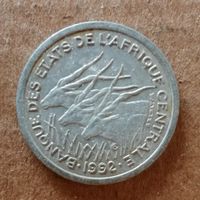Центральная Африка (BEAC) 1 франк, 1992 г., KM# 8