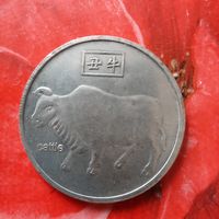 Сувенирная монета. Китай. Китайский гороскоп. Бык.