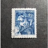 Марка Чехословакия 1954 год Стандарт