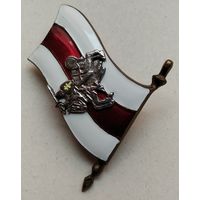 Знак бчб флаг- 1993 год l- тип с усами... Редкий