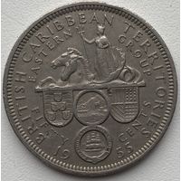Карибские острова (Карибы) (Британская Карибская территория) 50 центов 1955 г.