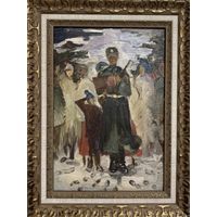 Стельмашонок В.И-Народный художник."Присяга",1967г.К/М.35х23,5 см.