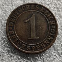 Германия 1 рейхспфенниг  1925 г.  Веймарская республика (рейхсмарка)