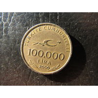 Турция. 100 000 лир.2000. С 20 копеек. Распродажа коллекции. Смотрите другие лоты.