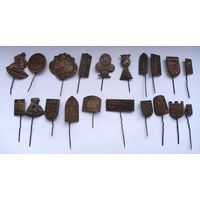 Значки иностранные ТЯЖЕЛЫЕ.20 штук