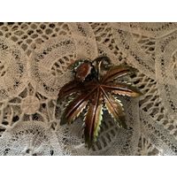 Брошь Каштан серия Листья Exquisite Англия 60-е